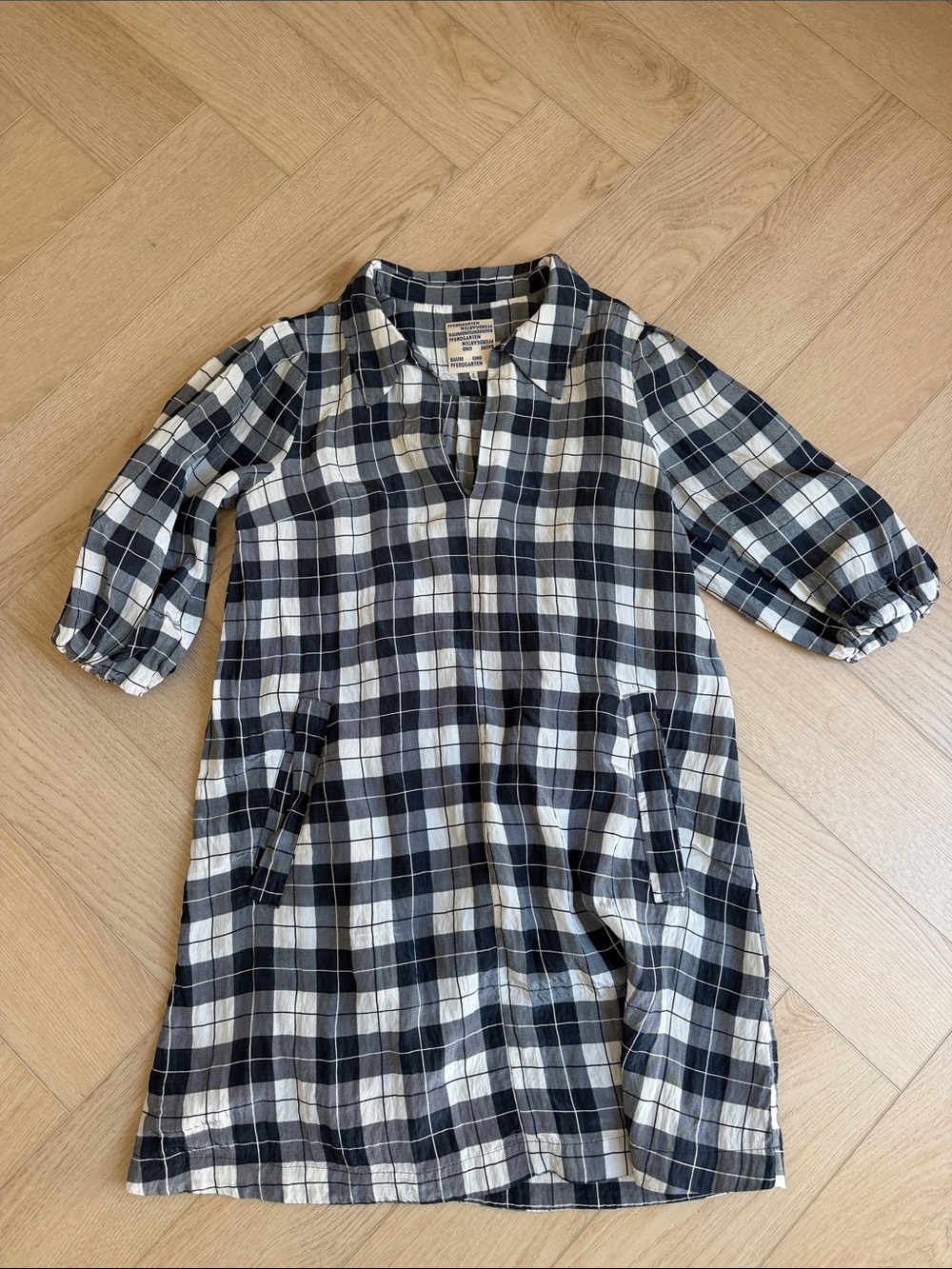 Plaid Black & White Women’s Tunic Dress